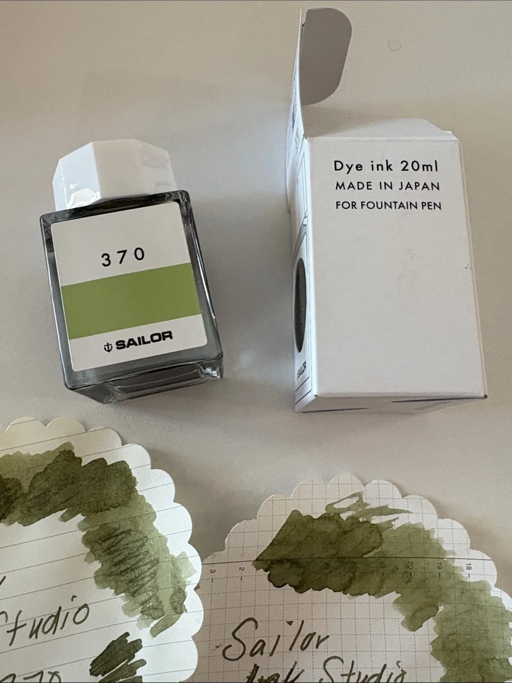 Sailor Ink Studio 370 Green Fountain Pen Ink Sample 4ml